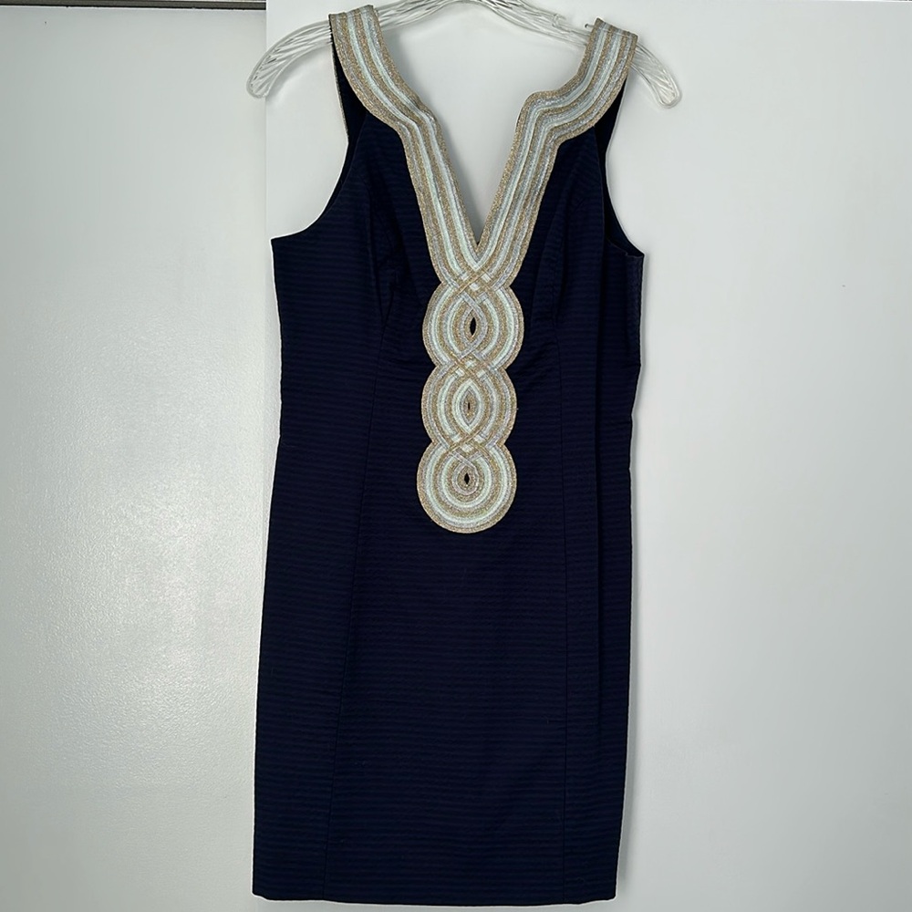 Lily Pulitzer Navy Shift Dress Size 2
